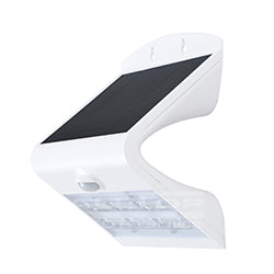 LUZ-976B08 8W Solar Wall Light – 3000K Warm White with White or Black Housing