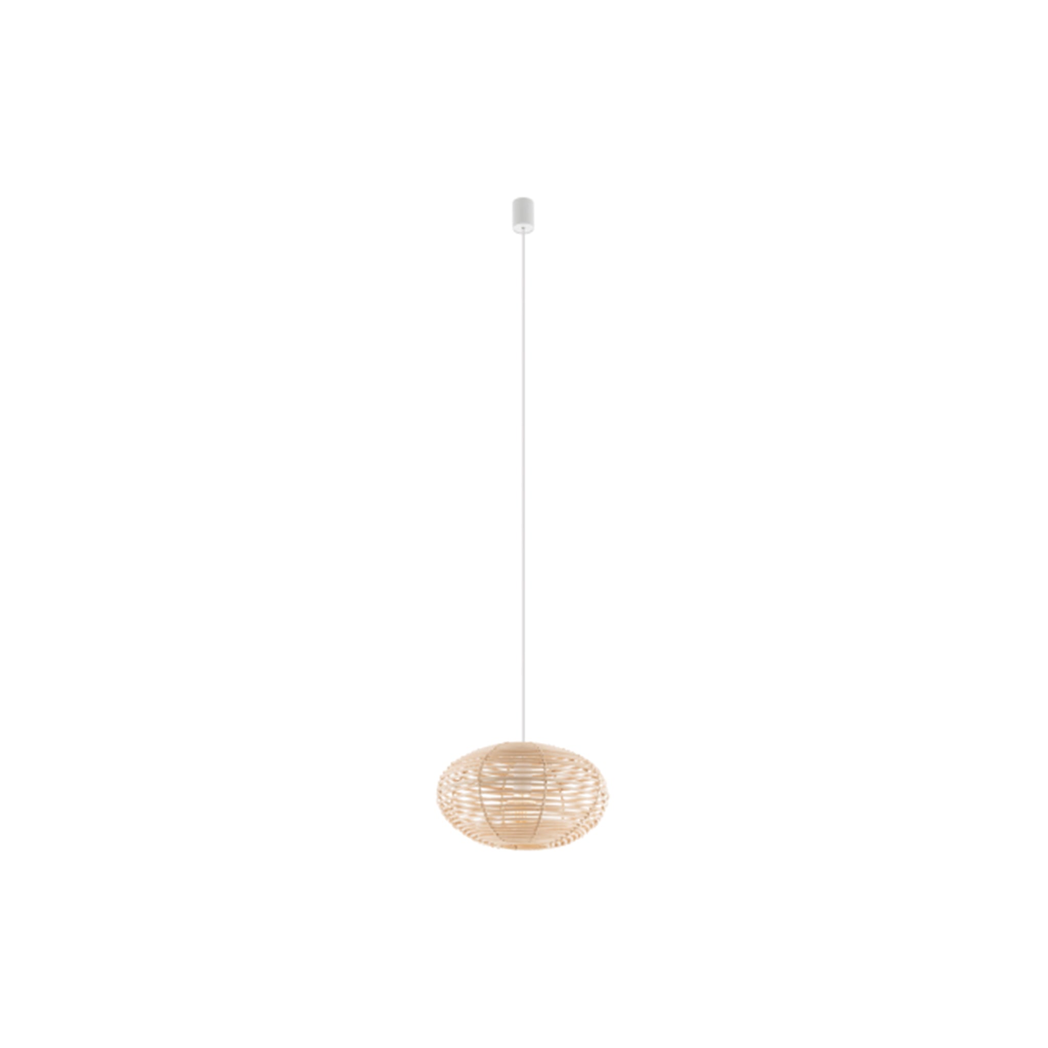 Nowodvorski RATTAN S 11153 Pendant Lamp – Ø40 cm, Rattan & Painted Steel, 1×E27, IP20