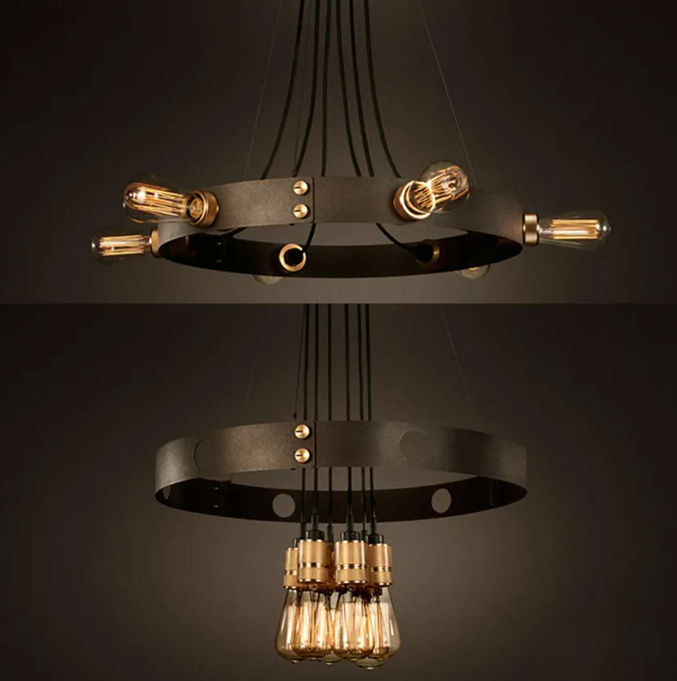 SY1160‑6 6×E27 Black Pendant Lamp – Multi‑Bulb Minimalist Chandelier