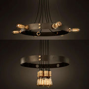 SY1160‑6 6×E27 Black Pendant Lamp – Multi‑Bulb Minimalist Chandelier