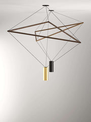 SY1304 Pendant Lamp – Black & Gold GU10 Single-Light Accent