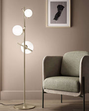 SY1306-3F Floor Lamp – Gold Finish, 3-Light Adjustable E27 Stand Lamp