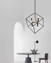 SY1315 Black 8xE14 Pendant Light – Contemporary Industrial Chandelier with Matte Black Finish