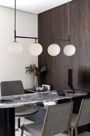 SY1320 Black 4xE27 Pendant Light – Minimalist Linear Fixture with Industrial Elegance