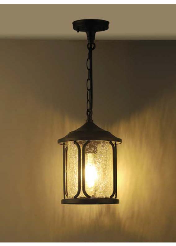 CAP1805 Black Twill Glass Pendant Lamp | Sleek & Weather-Resistant Hanging Light