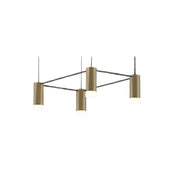 TRE-S190016 60W 3000K Black & Gold Square LED Pendant Lamp IP20 Tremila – Modern Elegant Lighting
