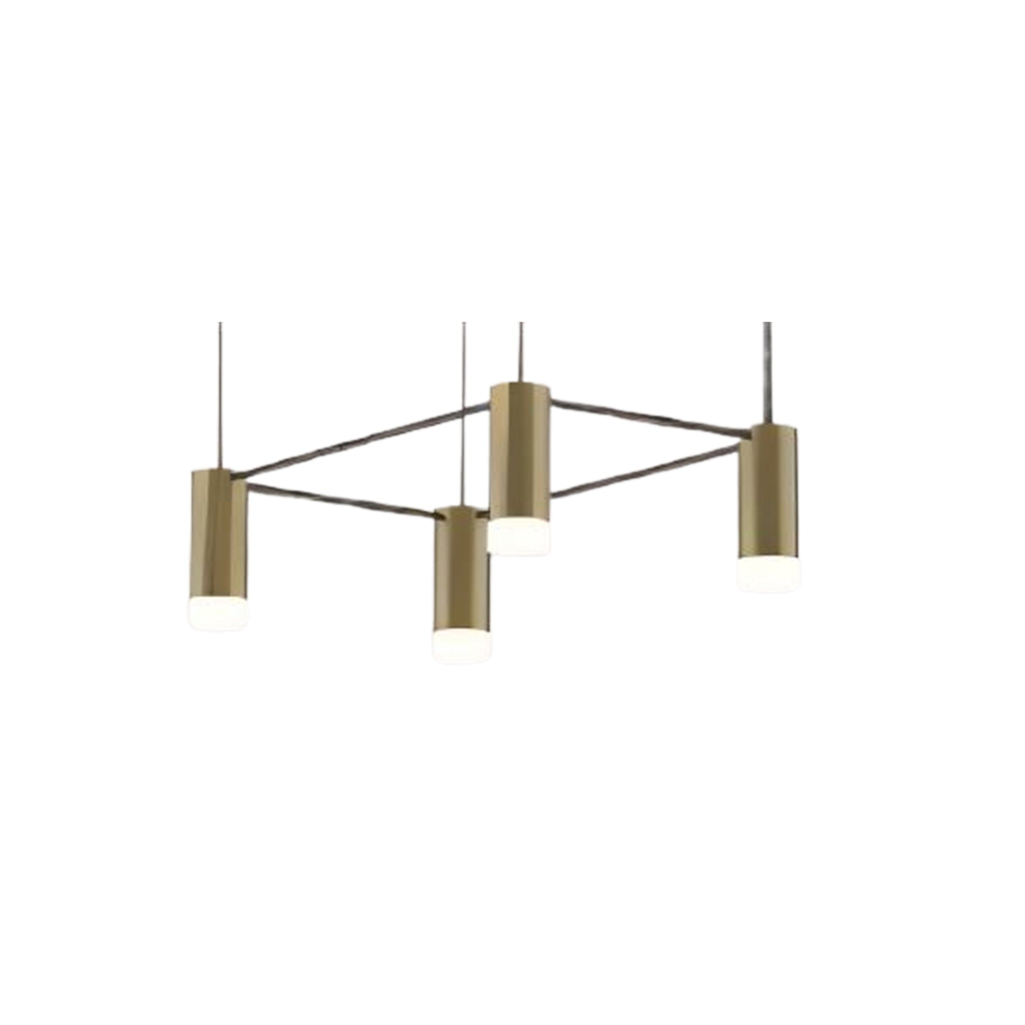 TRE-S190016 60W 3000K Black & Gold Square LED Pendant Lamp IP20 Tremila – Modern Elegant Lighting
