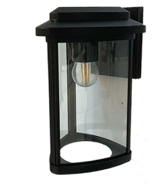 CAP1921-A Black Wall Lamp | E27 Socket & Weather-Resistant Outdoor Lighting
