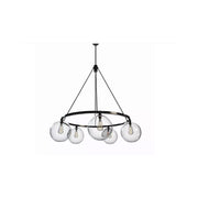 SY2020‑5 Black Pendant Light – 5×E27 Multi‑Bulb Statement Fixture