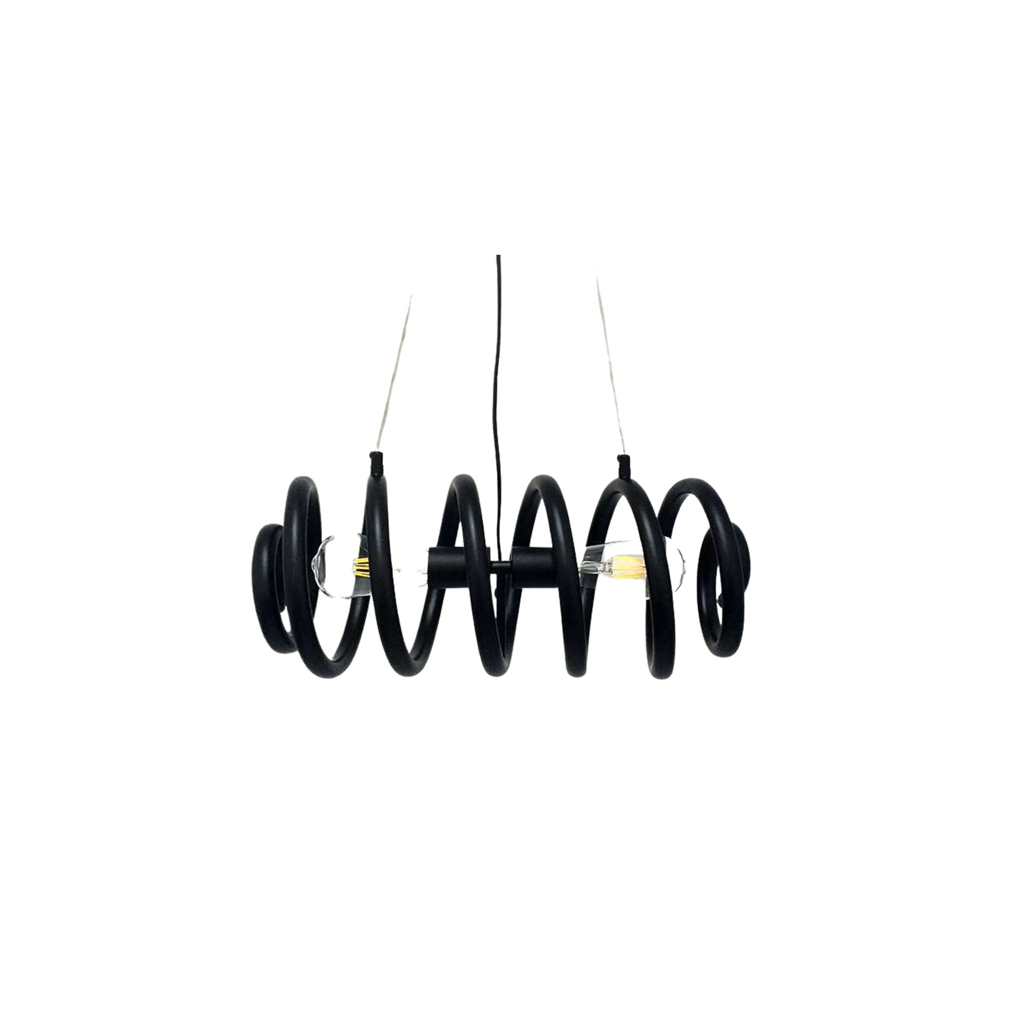 SY2027‑2 Black Pendant Light – Sleek Twin-Bulb Hanging Fixture (2×E27)