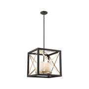 SY2056‑4 Black Pendant Light – Sleek Quad E27 Suspension Fixture