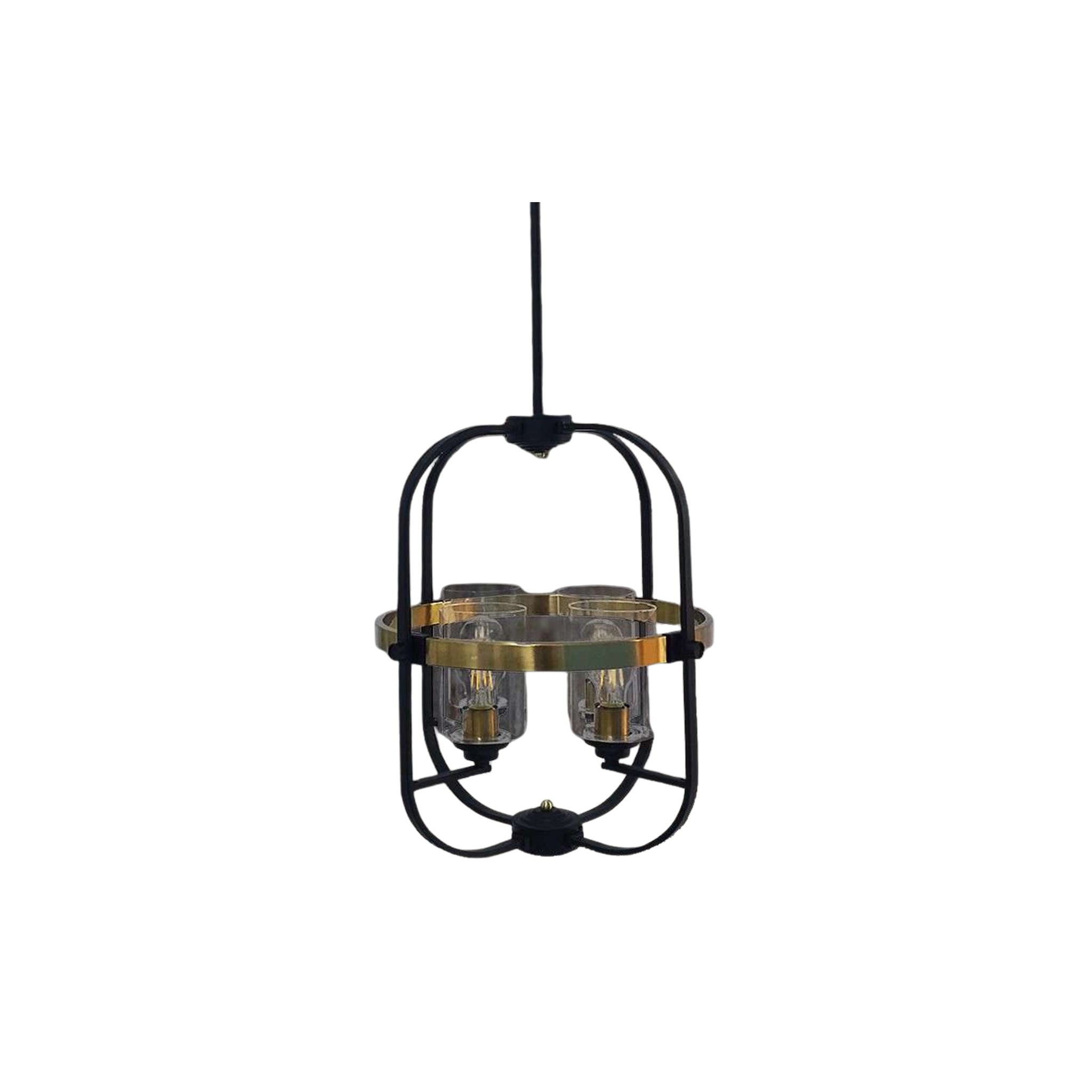 SY2067‑4 Black Pendant Light – Contemporary Quad E27 Suspension Fixture