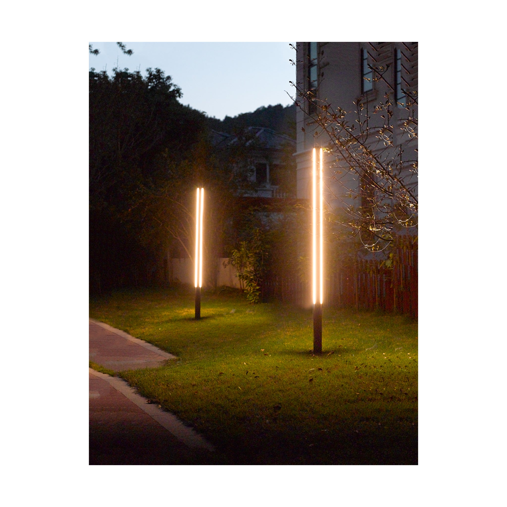 CAP-2091-200 27W Black LED Floor Lamp – 3000K Warm White, IP65 Rated, 2m Height, Capri Series