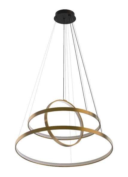 CAP-210530 Capri Brass Pendant Lamp – 150W LED, 3000K Warm White, IP20 Rated