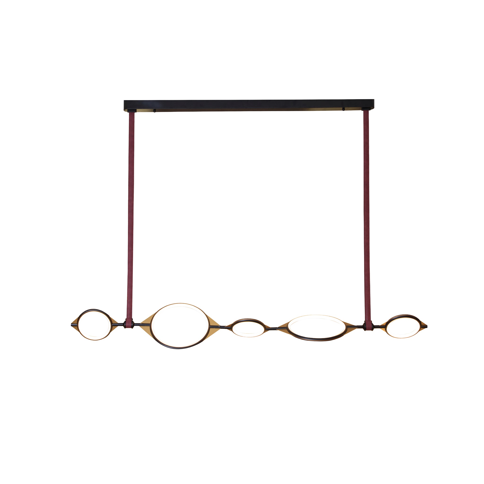 TRE-21304-50 50W 3000K Black & Gold LED Pendant Lamp – Elegant Suspended Fixture with Warm Ambient G