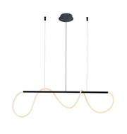 TRE-22001-30 30W 3000K Black LED Pendant Lamp – Contemporary Suspended Lighting with Warm White Outp