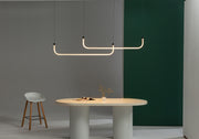 TRE-22003-30 30W 3000K Black LED Pendant Lamp – Sleek and Efficient Suspended Lighting for Warm Indo