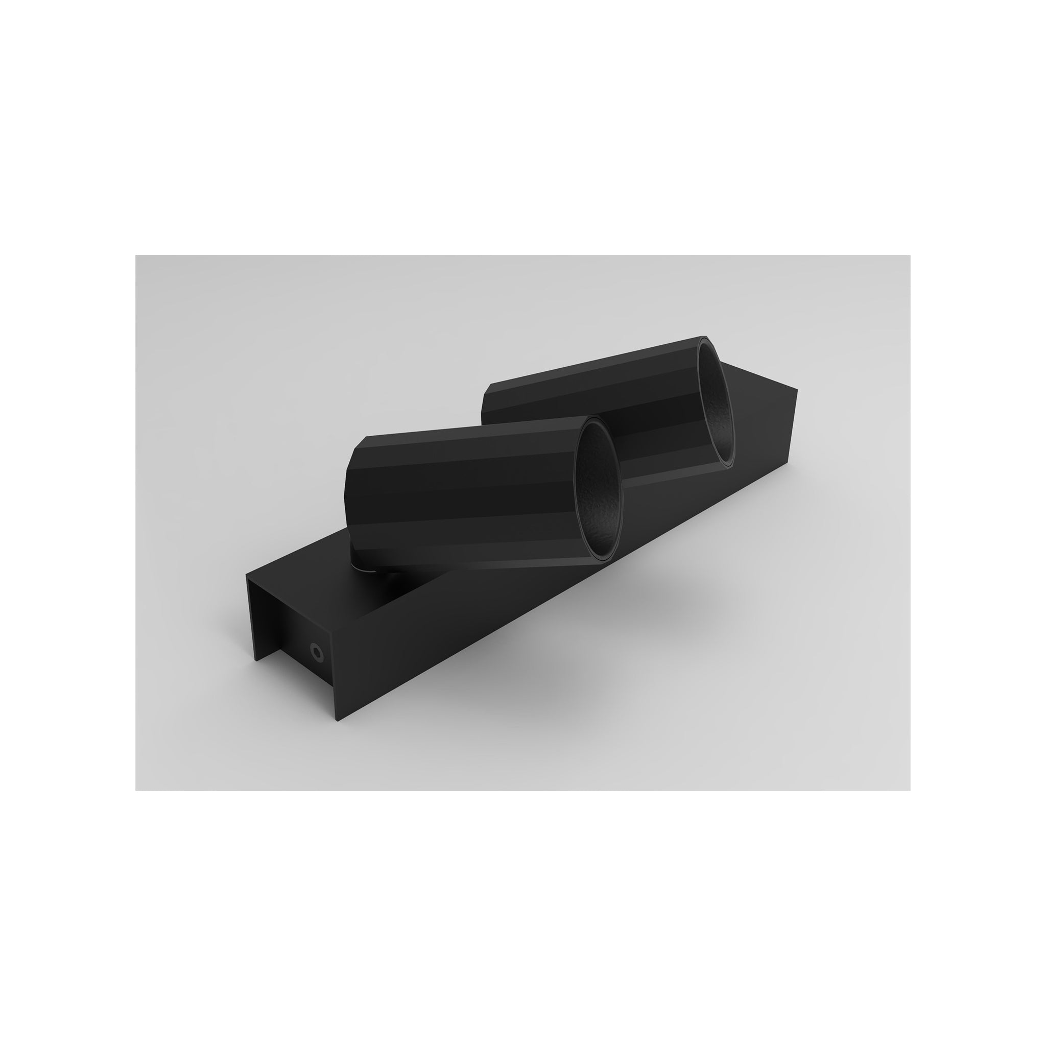 CAP-220607 BLACK OR WHITE 2X8W SURFACED SPOT CAPRI