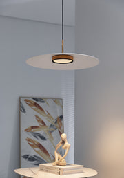 TREMILA TRE-23001-350W – 12W 3000K White & Gold LED Pendant Lamp, Elegant Indoor Fixture