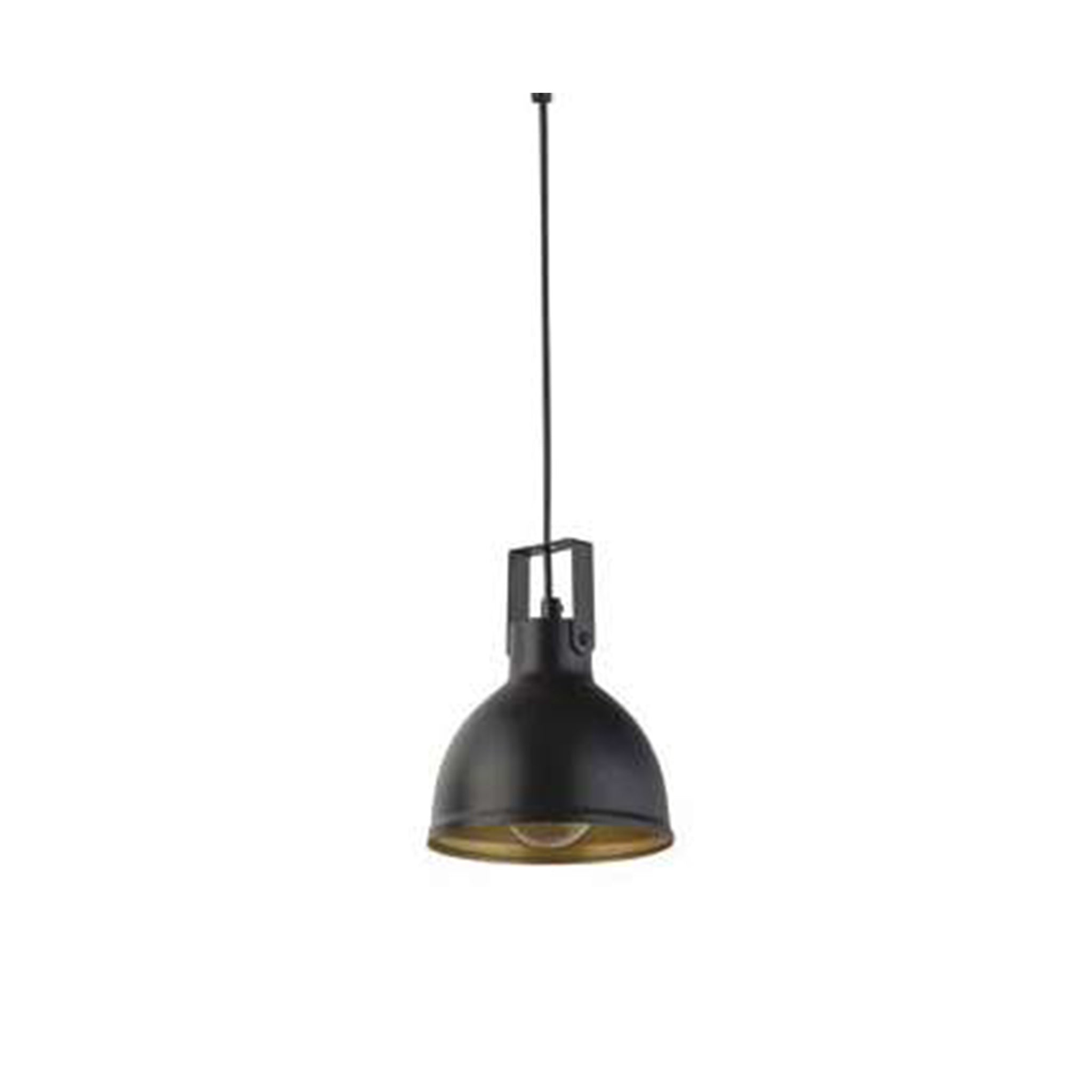 32256 1xE27 Black & Gold Pendant Lamp