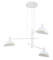 40528 3XE14 White Pendant Lamp – Contemporary Triple-Light Fixture in Sleek White Finish