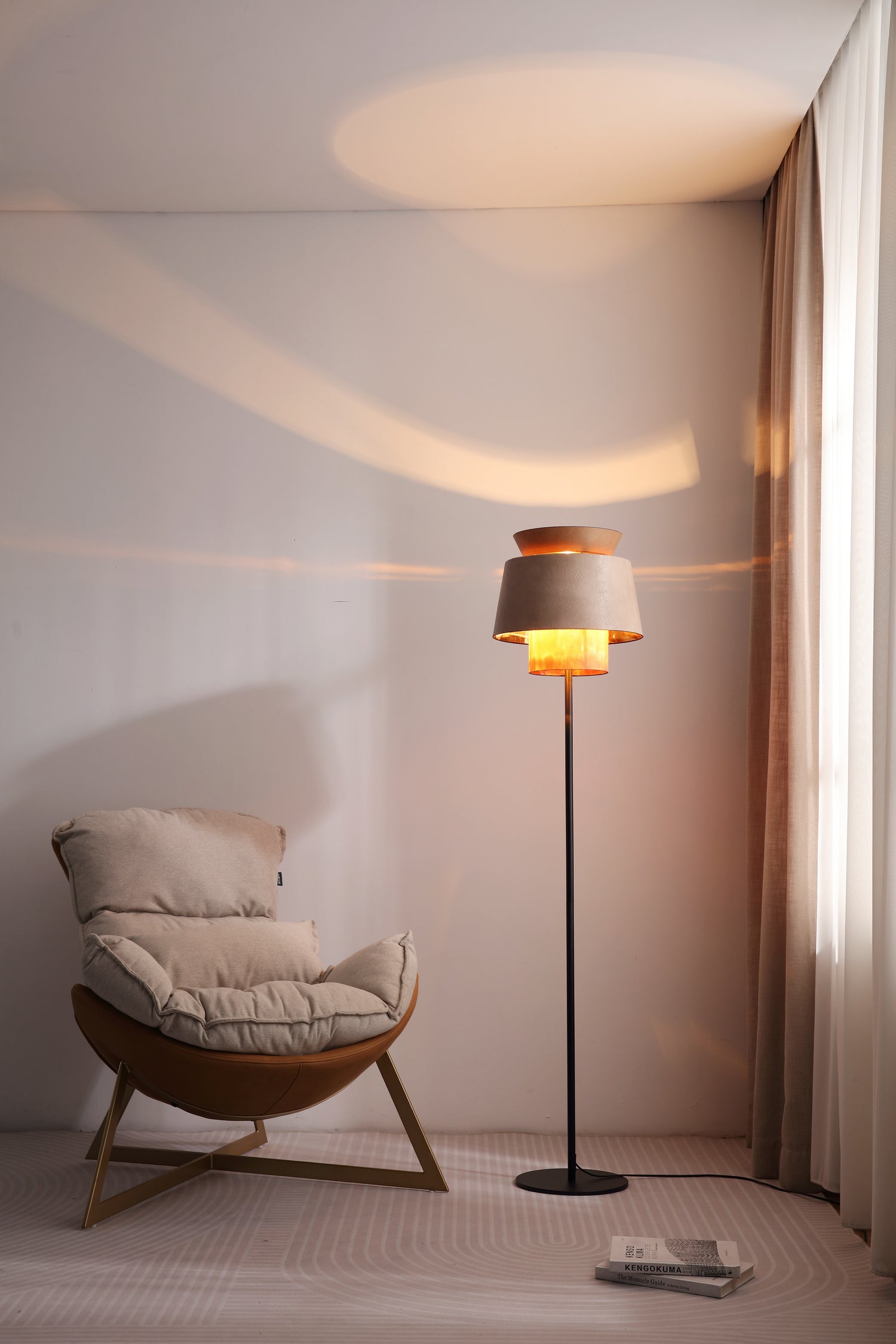 TRE-4992/1F E27 Brown Floor Lamp – Elegant Indoor Lighting with IP20 Rating