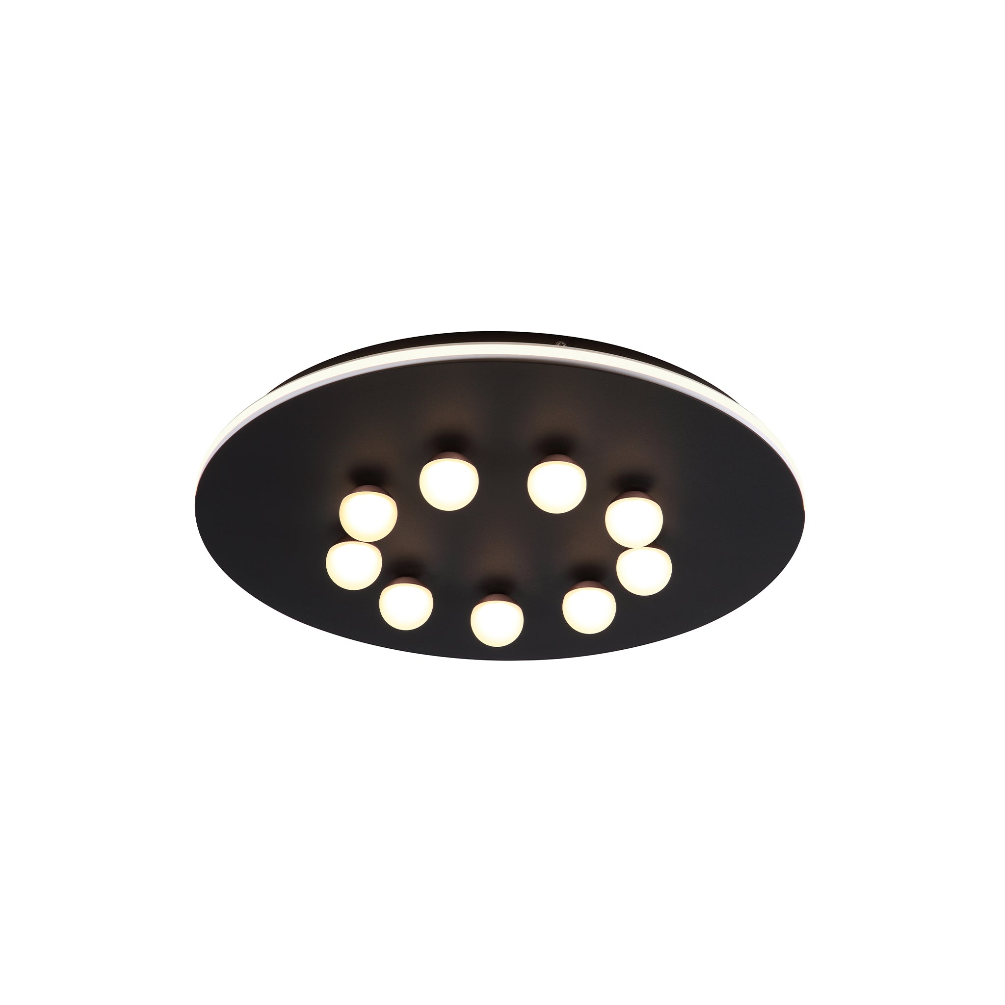 TRE-51107 43W 3000K Black Ceiling Lamp – Contemporary Flush Mount with Warm White Output