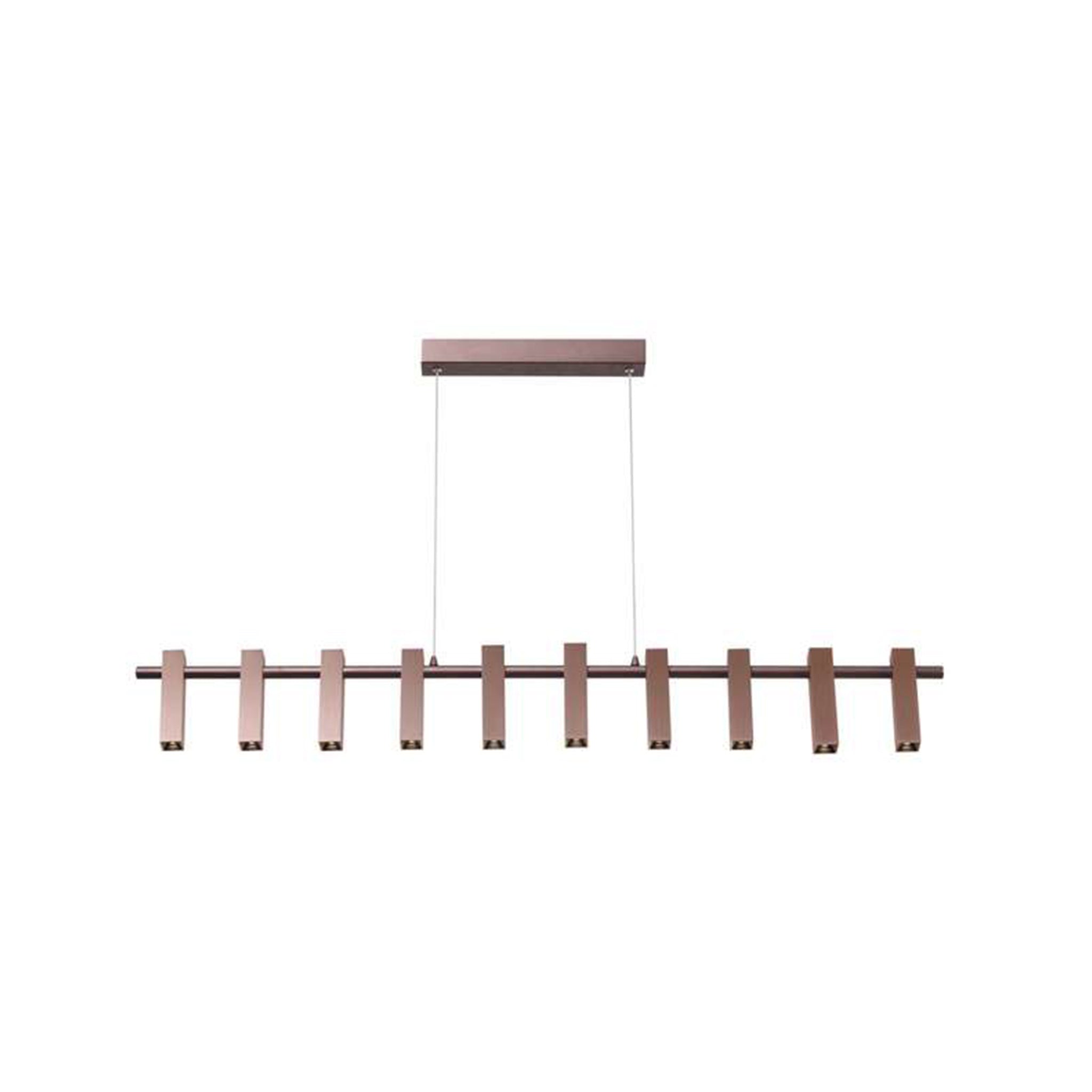 51314P 10x3W Brown Pendant Lamp – Warm Contemporary Cluster Lighting