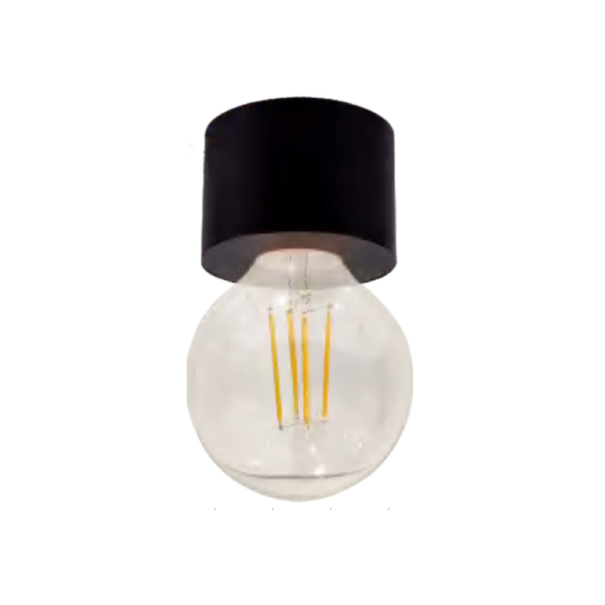 CAP-5608-SDB Black Round Surface Spot – E27 Compatible