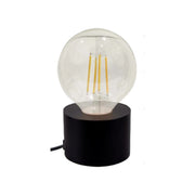 CAP-5631-SDB Black Round Table Lamp – E27 Compatible