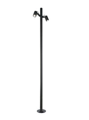 CAP-620037 Black 2x10W Floor Lamp – 2M, IP54, Powerful & Weather-Resistant