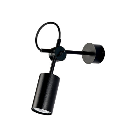 6842 1XGU10 Black Wall Lamp – Adjustable Spotlight Fixture for Modern Spaces