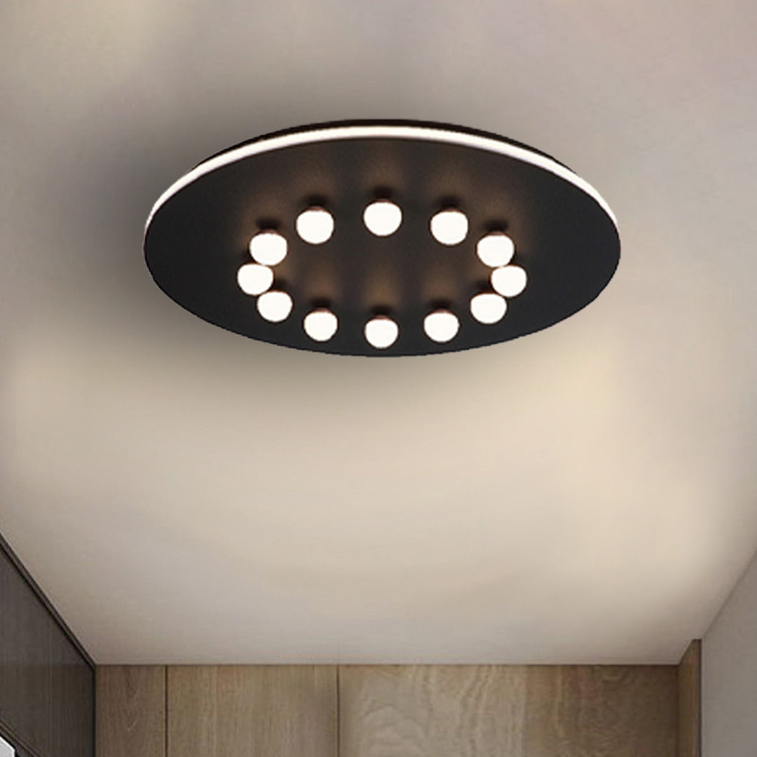 TRE-51107 43W 3000K Black Ceiling Lamp – Contemporary Flush Mount with Warm White Output