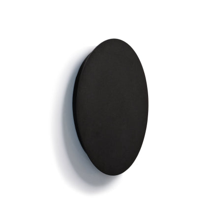 7636 12W 3000K Black LED Wall Lamp – 35cm Modern Circular Wall Light with Warm Glow
