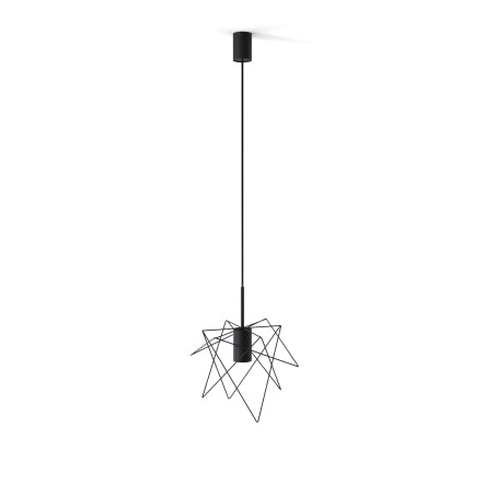 7795 1XGU10 Black Pendant Lamp – Minimalist Hanging Light Fixture for Focused Illumination