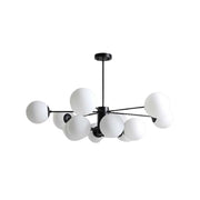8503-10 BK E27×10 Ceiling Pendant Lamp – Modern 10-Light Black Chandelier Fixture