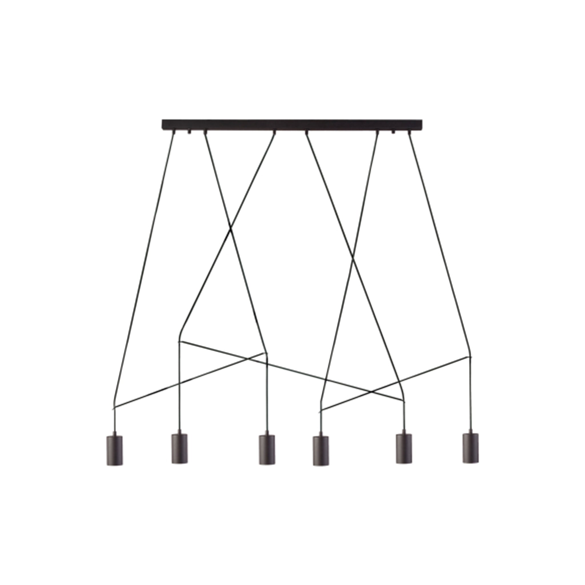 9675 6XGU10 Black Pendant Lamp – Contemporary Multi-Light Nowodvorski