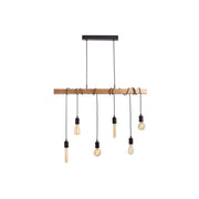 SY9921‑6 Black Pendant Light – Sleek Six‑Bulb E27 Suspension Fixture
