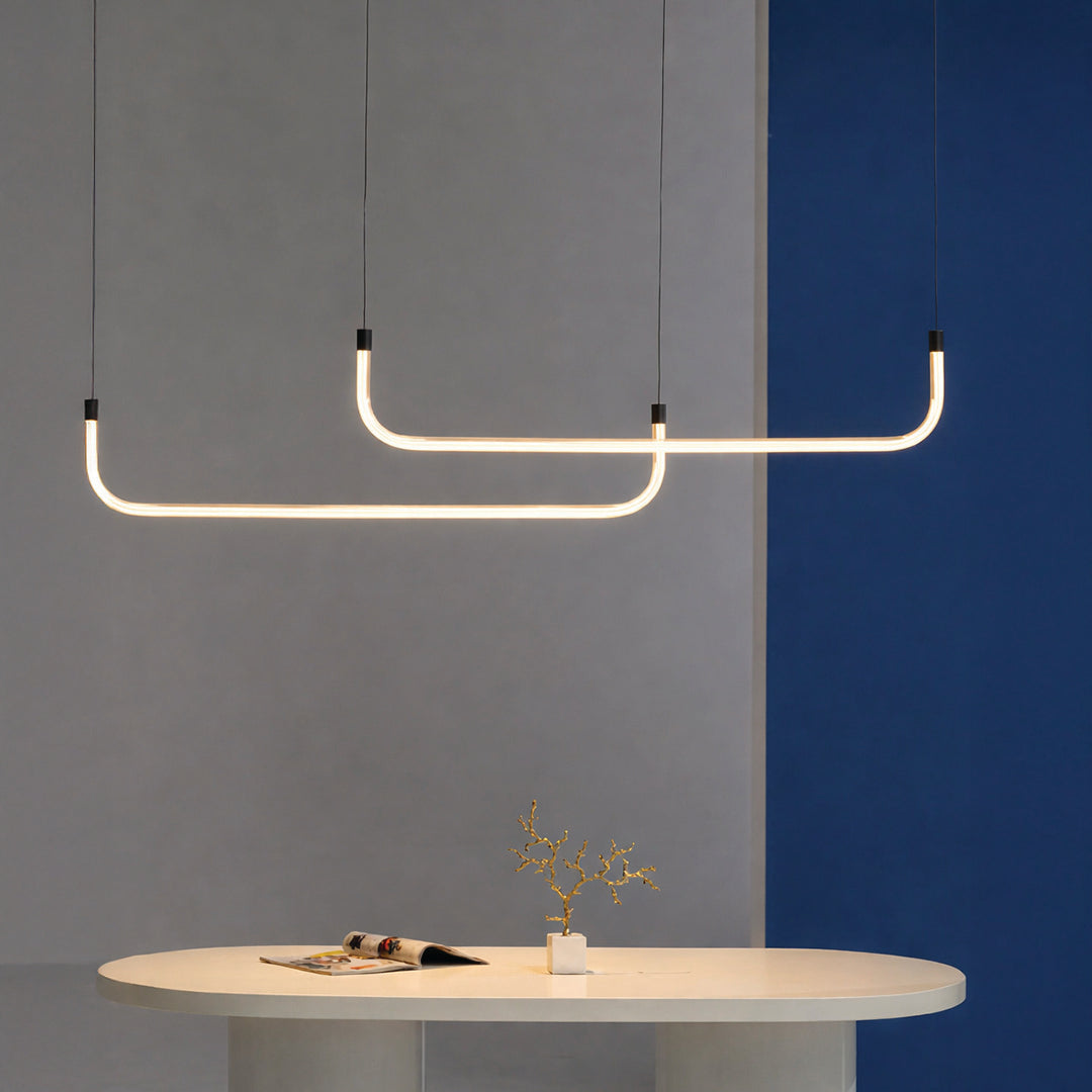TRE-22003-30 30W 3000K Black LED Pendant Lamp – Sleek and Efficient Suspended Lighting for Warm Indo
