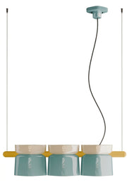 C2790\D CAG Cream & Light Blue E27 Pendant Lamp IP20 – Ferroluce