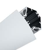 LUZ-CO019 White 3 m Aluminium Profile with PC Diffused Cover – Linear LED Channel System