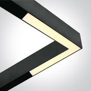 LUZ-CO20 Black 20W Magnetic Linear Corner – Adjustable CCT, 48V Track-Compatible