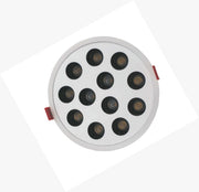 LUZ-CS018 8W 3000K Black or White Round LED Spot – Compact, Warm-Focused Accent Light