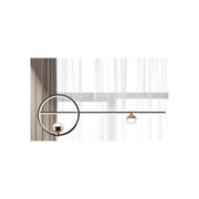 MD200901-2A 32W Black & Gold Pendant Lamp – Sophisticated Contrast with Warm LED Glow