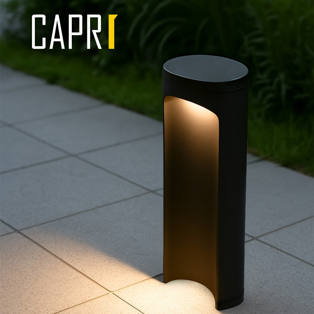 CAP-1892-650 7W Black LED Floor Lamp – 65cm, 3000K Warm White, IP54 Rated Capri Series