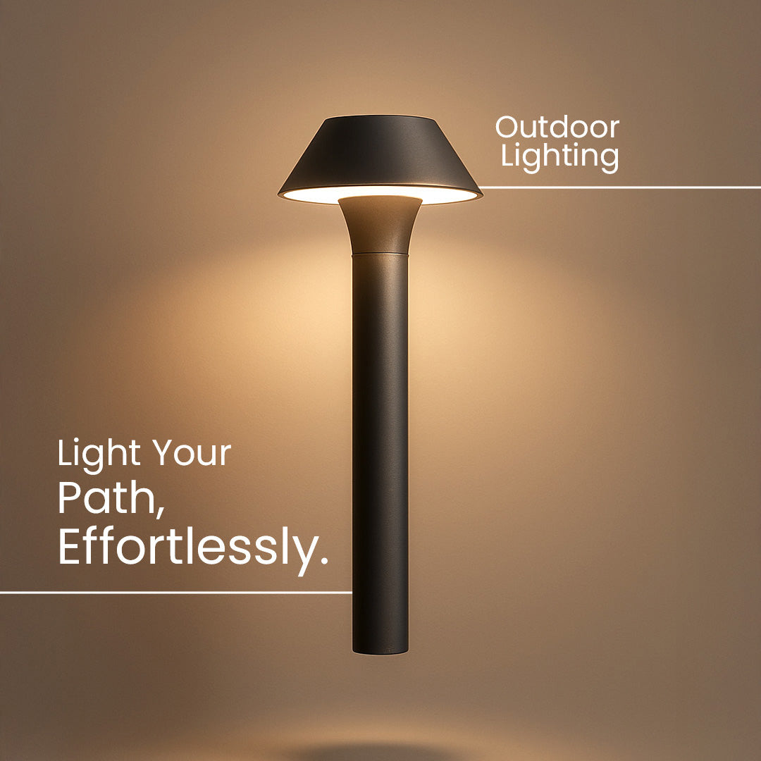 CAP-3243-60B Black 12W 60CM LED Floor Lamp – 3000K Warm White, IP65 Rated