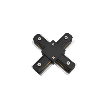CON-X Black or White Connector – 2-Wire X-Type Cross Joiner for Track Systems