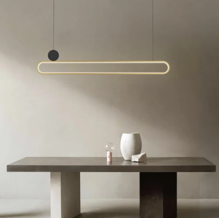 MD210905-1C 28W 3000K Black & Gold Pendant Lamp – Elegant Dual-Tone Design with Warm LED Illuminatio