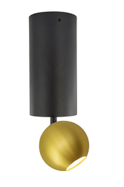 LUZ-210381-G Surface Light – 4.5W, 3000K Warm White, Black & Brass Finish