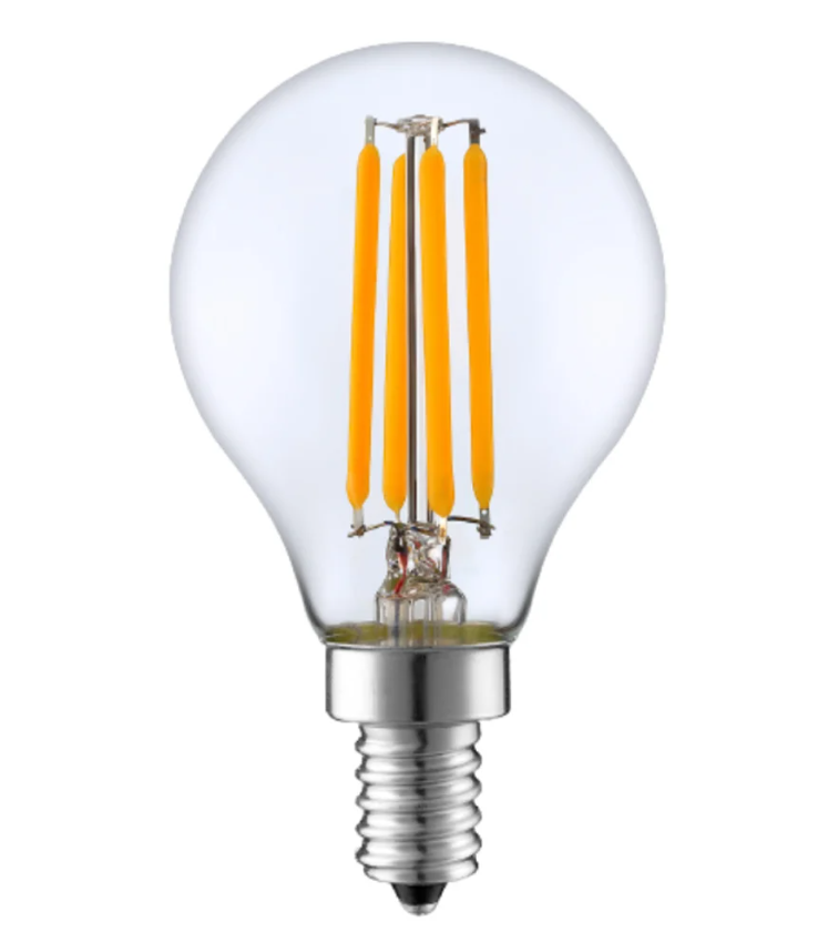 LUZ-G45-4F – 4W E14 3000K Filament LED Bulb with Mini Globe Design and Warm Soft Light